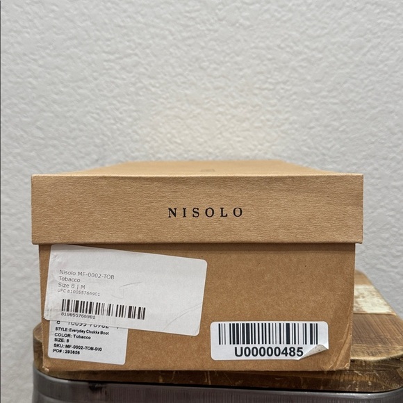 Nisolo Everyday Chukka Waterproof Leather Boots Tobacco Size 8 - Picture 8 of 8